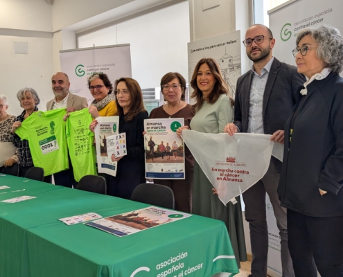 La Diputaci&oacute;n de Albacete reitera su respaldo a la Ruta Pantanera en Almansa, agradeciendo la labor de la AECC y visibilizando esta enfermedad