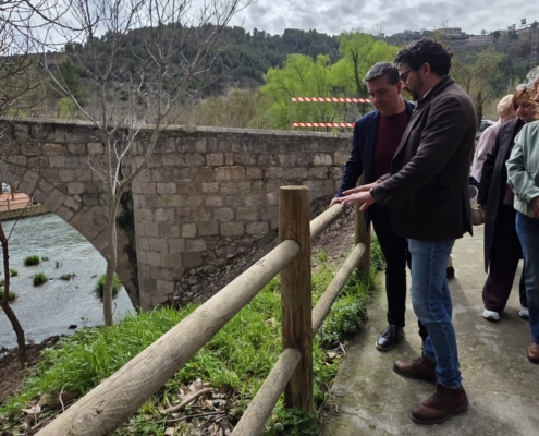 Santi Caba&ntilde;ero supervisa la restauraci&oacute;n ambiental de la ribera del r&iacute;o J&uacute;car en el marco del Plan de Sostenibilidad Tur&iacute;stica de La Manchuela