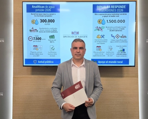 La Diputaci&oacute;n de Albacete destina 300.000 euros a ayudar a los peque&ntilde;os municipios a financiar las anal&iacute;ticas del agua potable