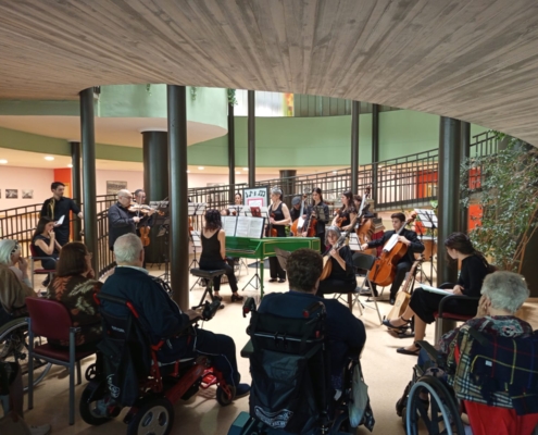 Primer concierto de la Orchestra Baroca del Real Conservatorio  Profesional de M&uacute;sica y Danza de Albacete en la Residencia San Vicente de Pa&uacute;l.