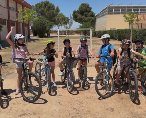 Ir andando o en bicicleta al colegio en Santa Ana, la opci&oacute;n favorita del alumnado la mano de la Diputaci&oacute;n