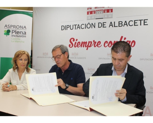 La Diputación de Albacete y ASPRONA firman el convenio de colaboración entre ambas entidades