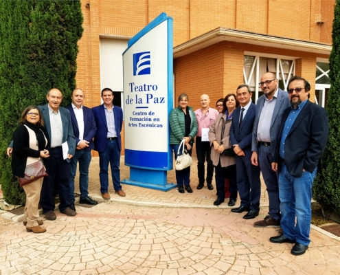 Santiago Caba&ntilde;ero recibe la visita de una delegaci&oacute;n de Huesca, interesada en el convenio de la Diputaci&oacute;n de Albacete con AFAEPS en materia de ...