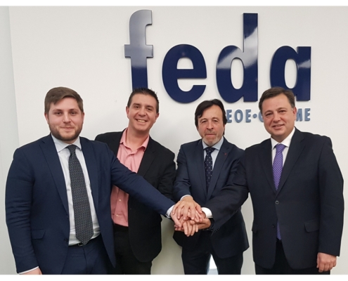 Caba&ntilde;ero felicita a Artemio P&eacute;rez por su reelecci&oacute;n al frente de FEDA y tiende su mano para seguir trabajando juntos por el potencial de la pro ...