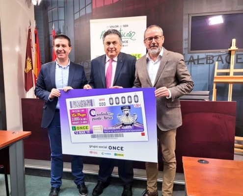 A la venta más de 5’5 millones de cupones de la ONCE con la imagen del reloj del Ayuntamiento de Villarrobledo